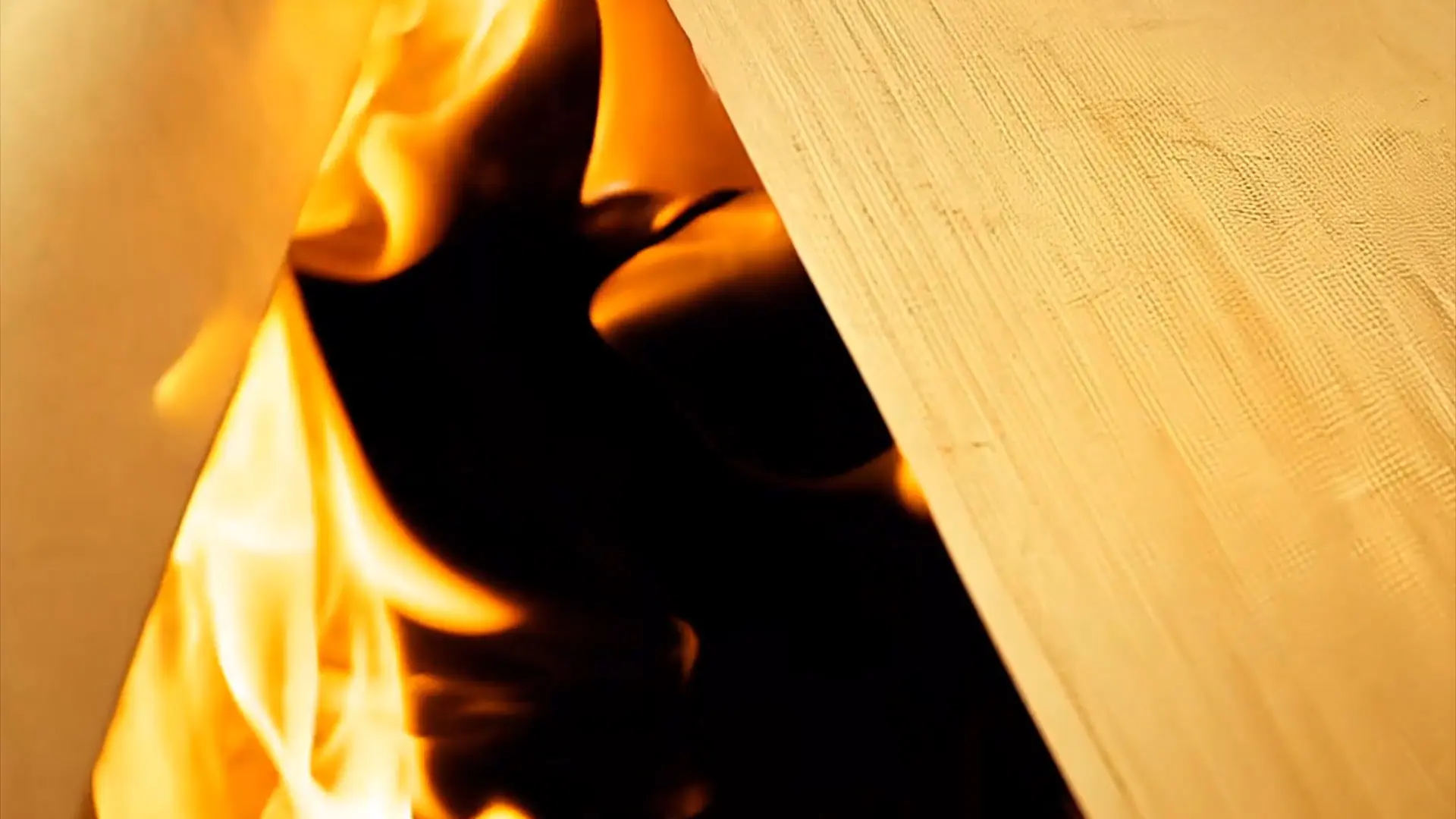 Fiery Paper Burn Visual Transition